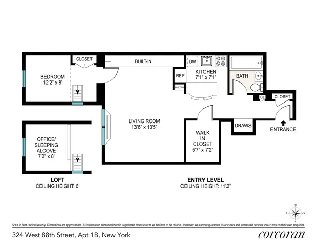 $595,000 | 324 West 88th Street, Unit 1B | Upper West Side