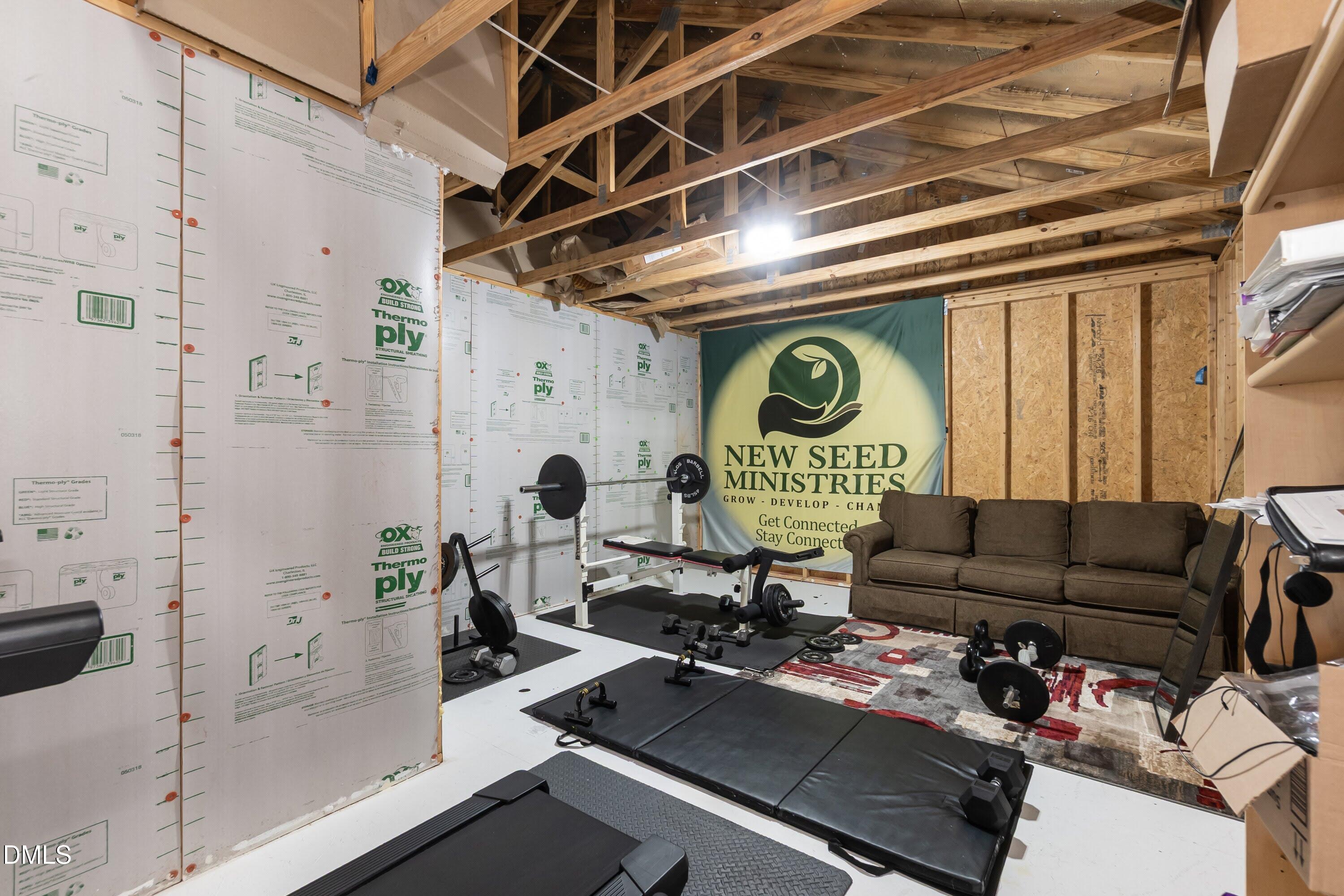 1009 Crescent Moon Court Durham, NC 27712 - Photo 53 of 57 a view of a room with gym equipment