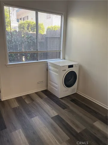 a room with a washer and dryer