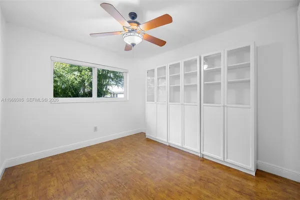 an empty room with a window