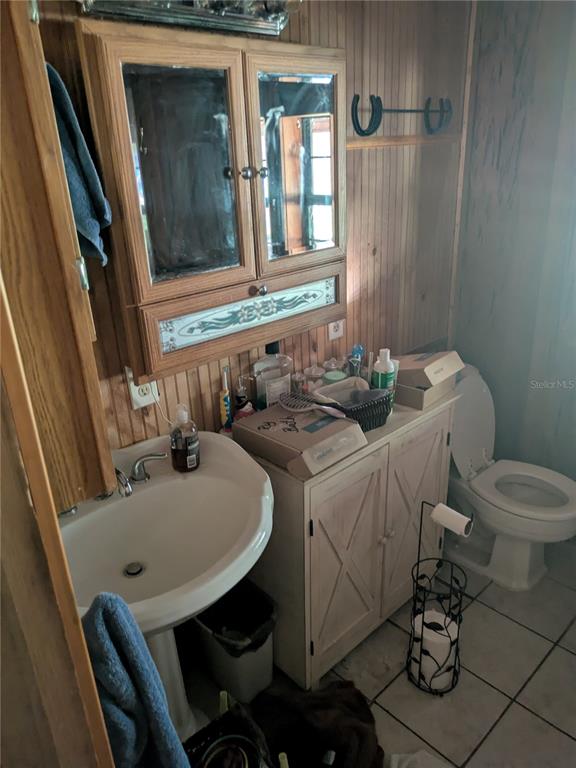 2833 Southwest Wilson Springs Road Fort White, FL 32038 - Photo 11 of 27 a bathroom with a sink a toilet and a mirror
