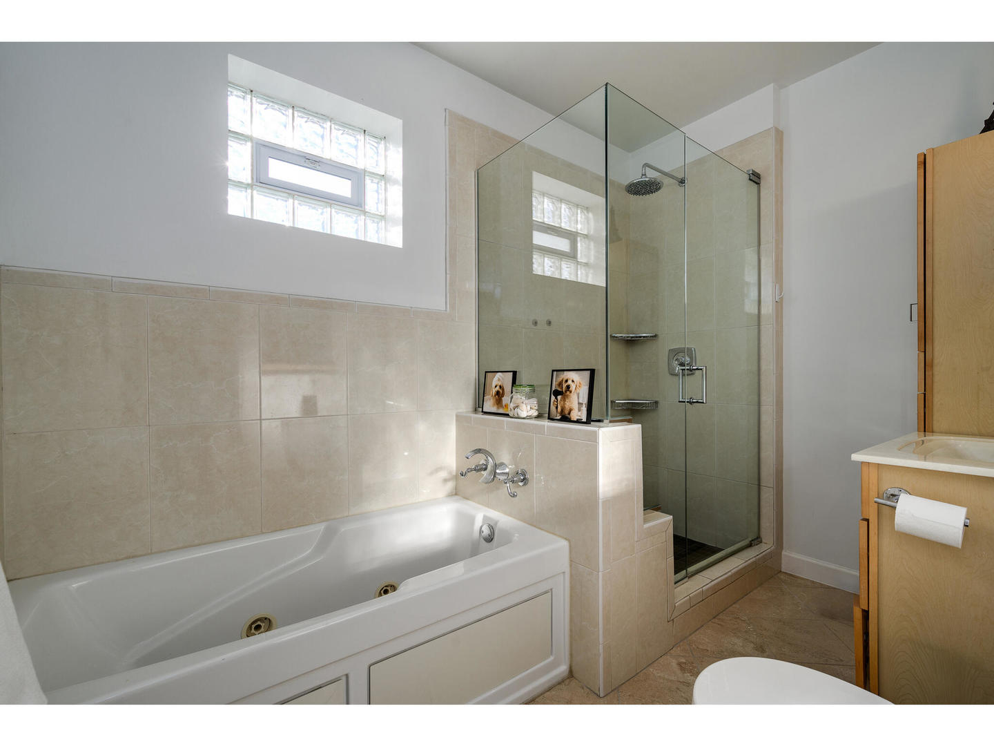 4500 North Harding Avenue Chicago, IL 60625 - Photo 14 of 29 a bathroom with a bathtub a sink a vanity and a shower