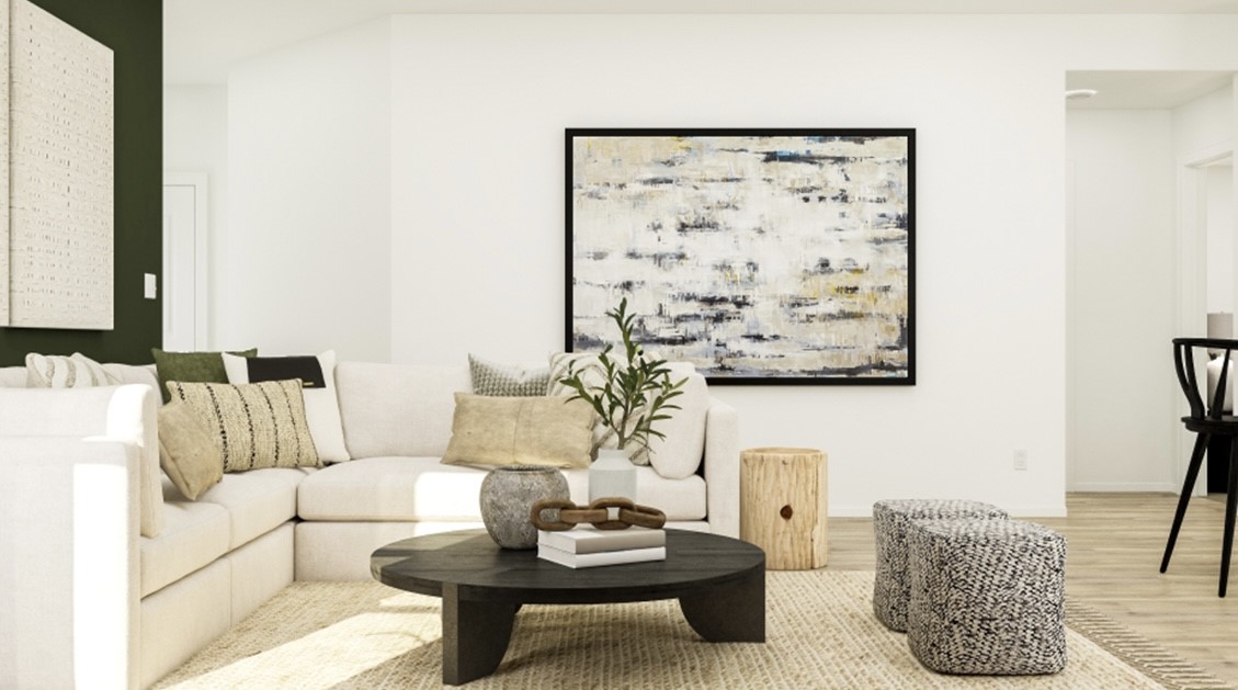 1808 Roaming Oak Bend Georgetown, TX 78628 - Photo 8 of 12 a living room with furniture and wall paintings
