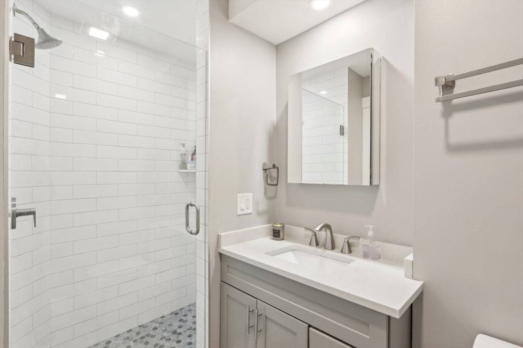 271 West Fifth Street Boston, MA 02127 - Photo 23 of 30 a bathroom with a sink vanity and a mirror