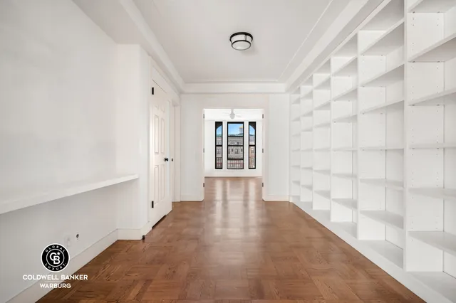 a view of an empty room and window
