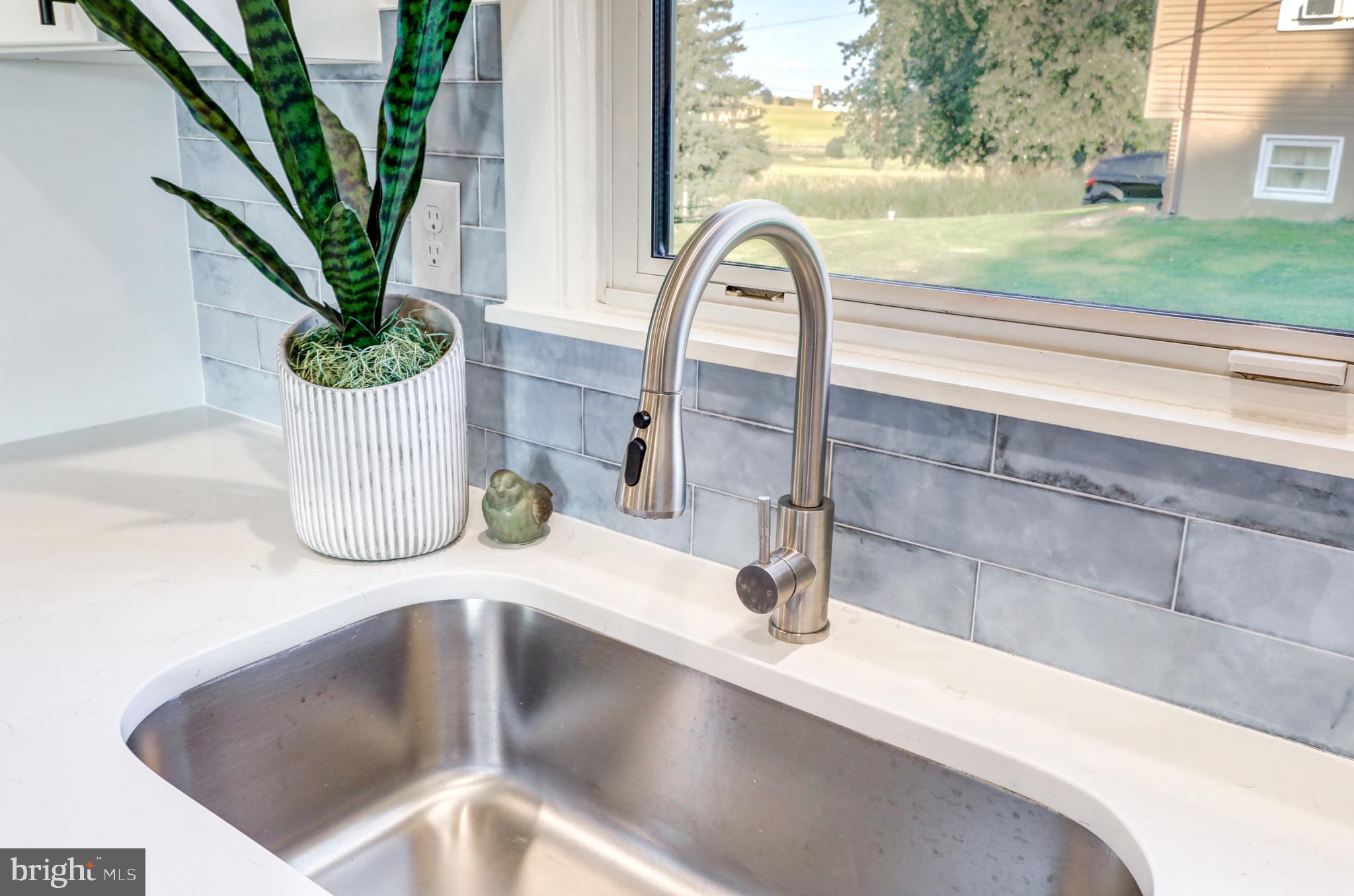 1198 Iron Bridge Road Columbia, PA 17512 - Photo 14 of 40 a close view of sink with a potted plant on the kitchen counter top