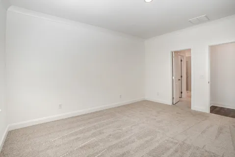 an empty room with an entryway
