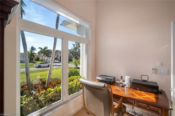 a view of a workspace with a window
