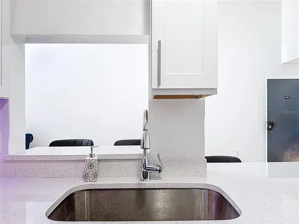 a close view of sink and tap