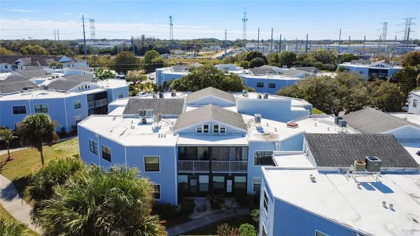 a view of a city from a terrace
