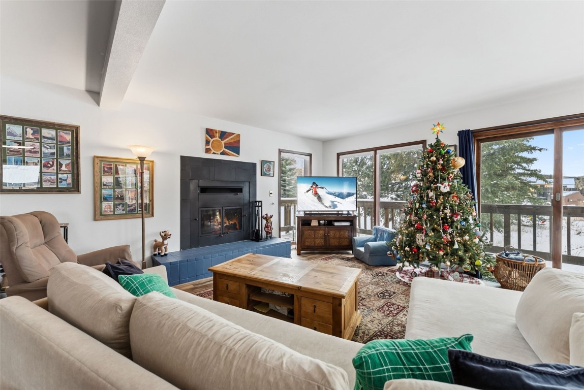 460 Clayton Road Silverthorne, CO 80498 - Photo 2 of 50 a living room with furniture large window and flat screen tv