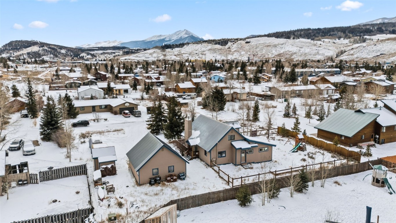 460 Clayton Road Silverthorne, CO 80498 - Photo 48 of 50 an aerial view of a house with a mountain view