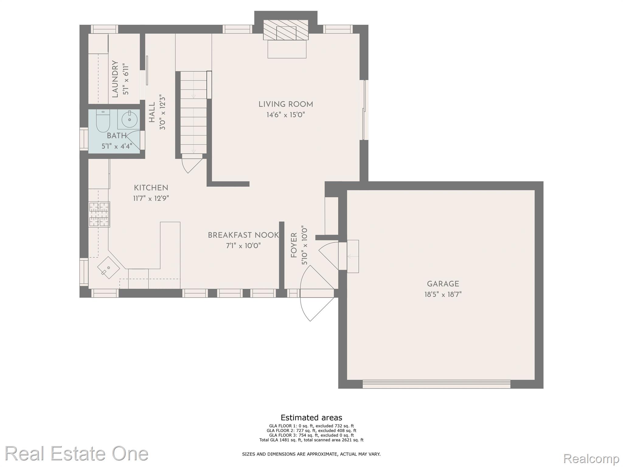 44638 Ridgefield Road Canton, MI 48188 - Photo 20 of 21 1ST FLOOR PLAN SKETCH