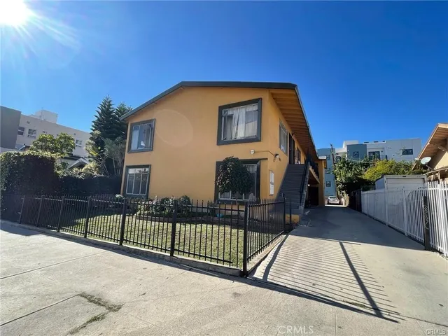 a front view of a building