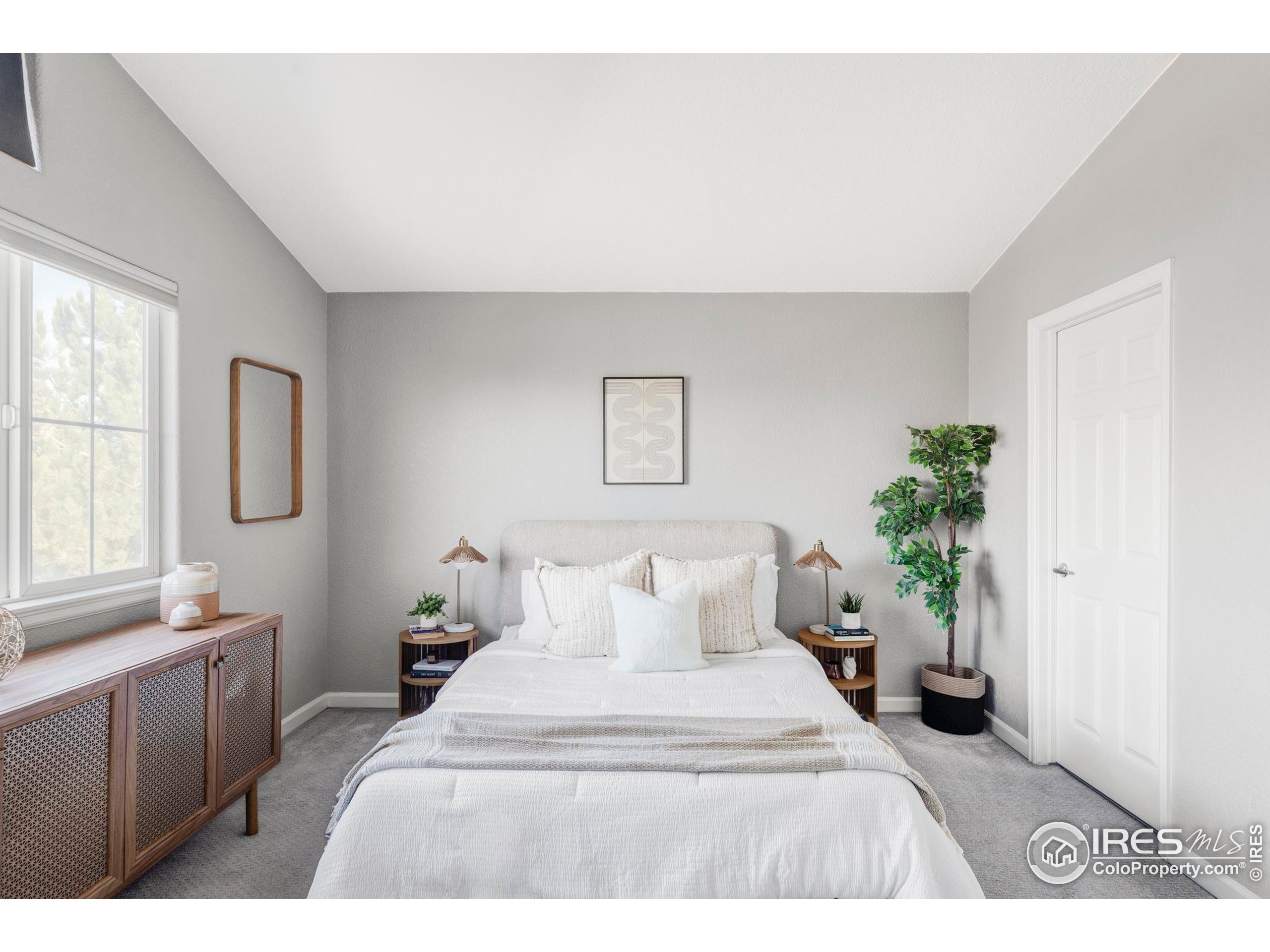 4240 Riley Drive Longmont, CO 80503 - Photo 18 of 25 a bedroom with a bed and a potted plant