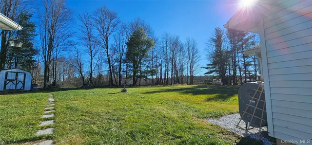 a view of swimming pool from a garden
