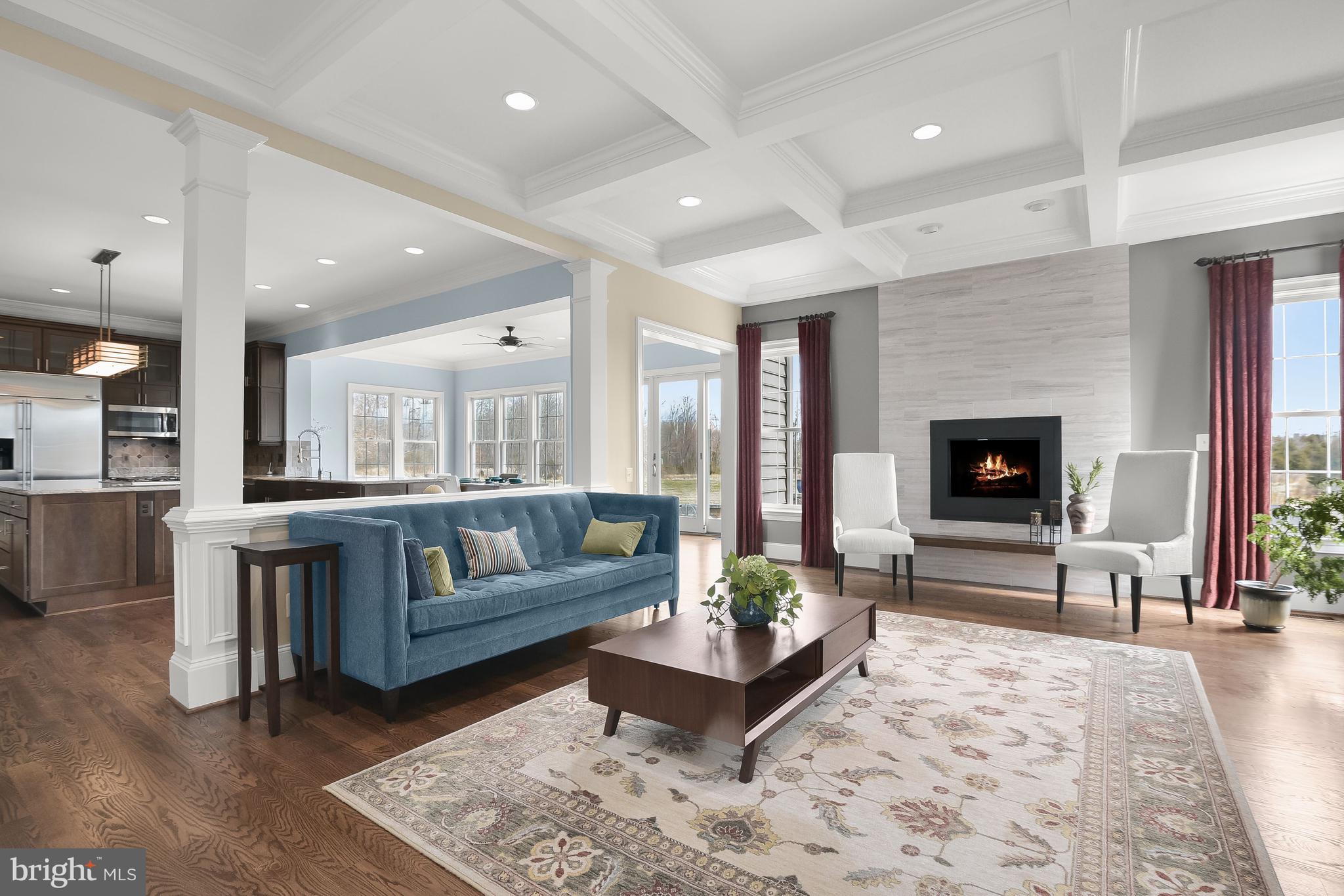 21151 Mill Branch Drive Leesburg, VA 20175 - Photo 27 of 132 a living room with furniture and a fireplace with wooden floor