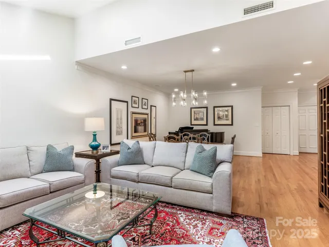 a living room with furniture and a couch