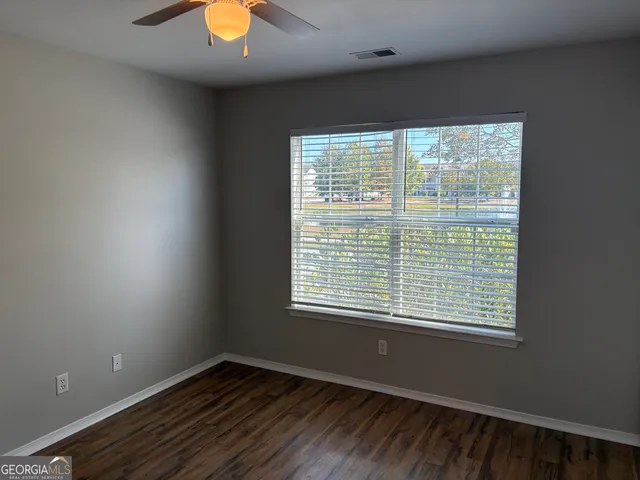 an empty room with a window