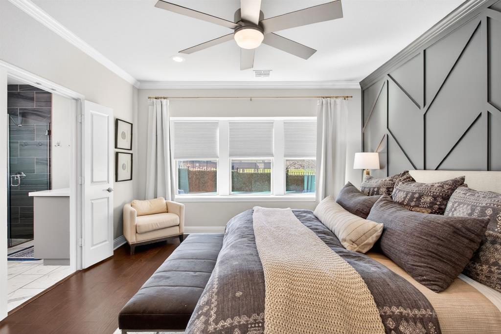 5213 Scott Road Fort Worth, TX 76114 - Photo 16 of 35 a bedroom with a large bed couch and a window