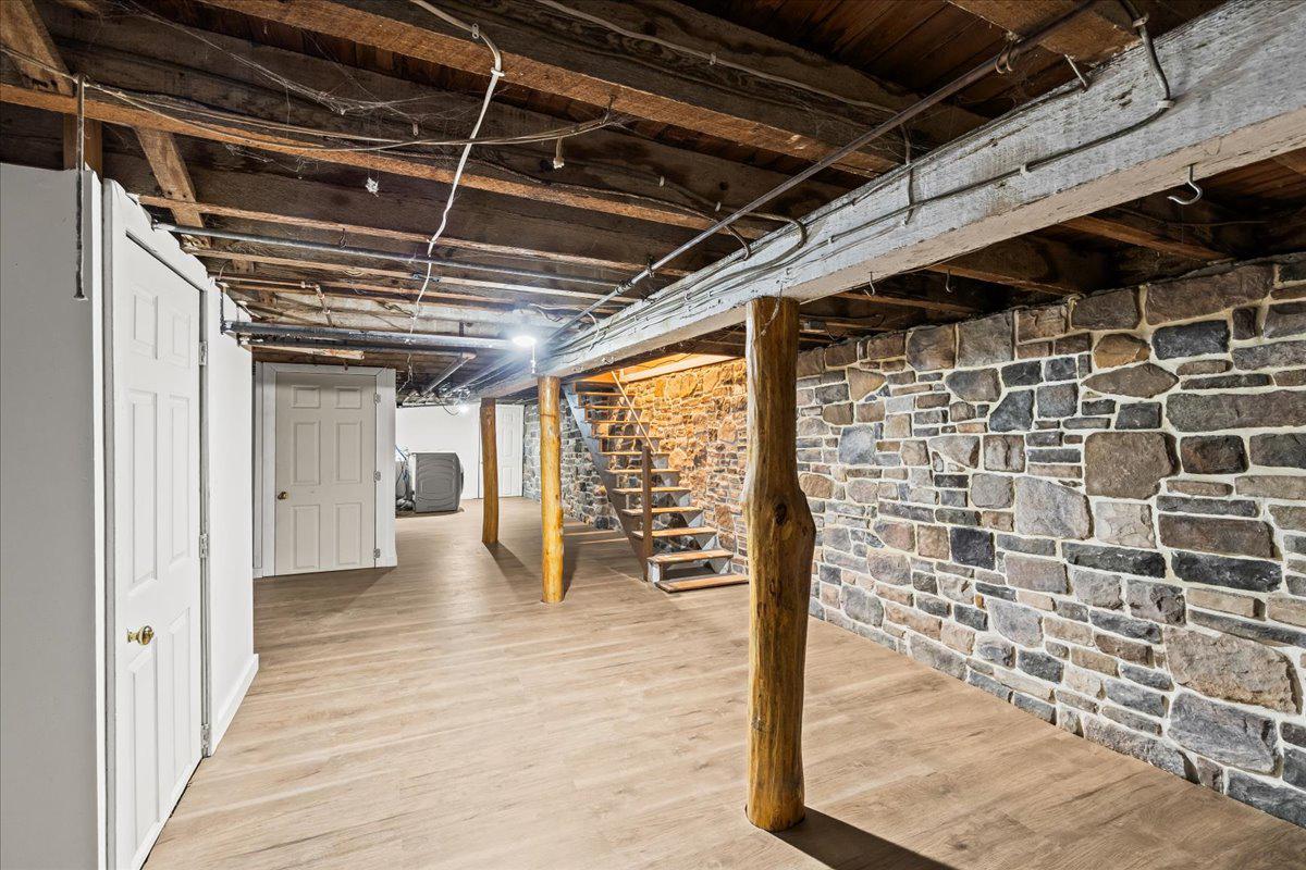 609 East Chestnut Street Lancaster, PA 17602 - Photo 10 of 24 Spacious finished basement with rustic charm.