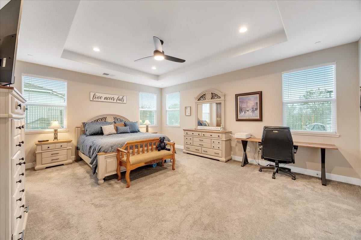 133 Palisades Place Copperopolis, CA 95228 - Photo 55 of 95 The spacious primary suite is tucked on the opposite end of the home for privacy.