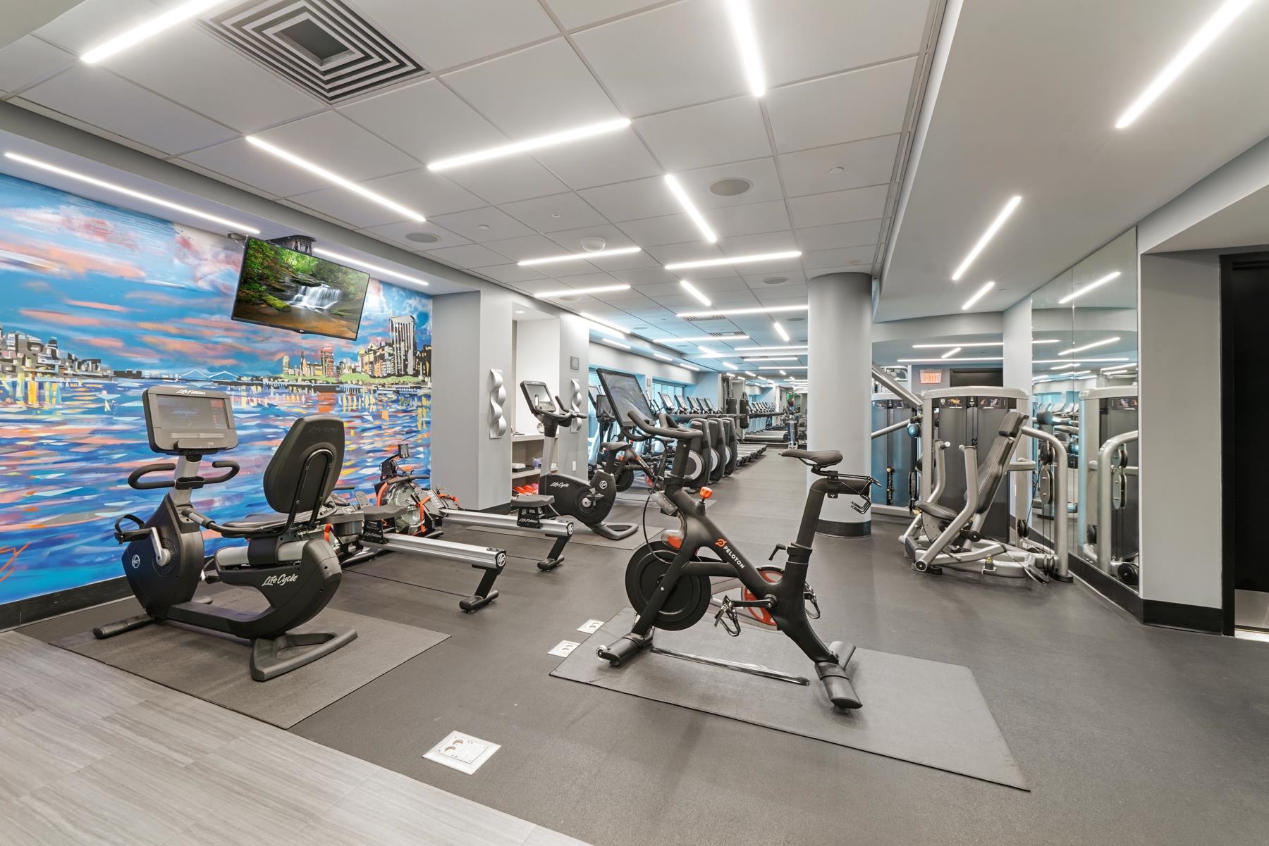 225 River Street, Unit 2003 Hoboken, NJ 07030 - Photo 18 of 19 a view of a room with gym equipment