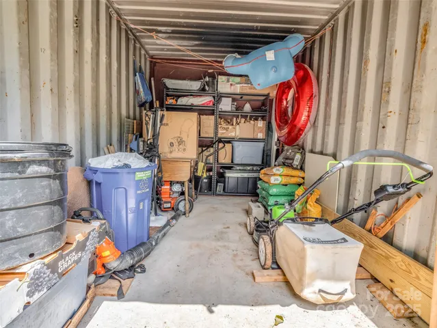 a view of storage and utility room