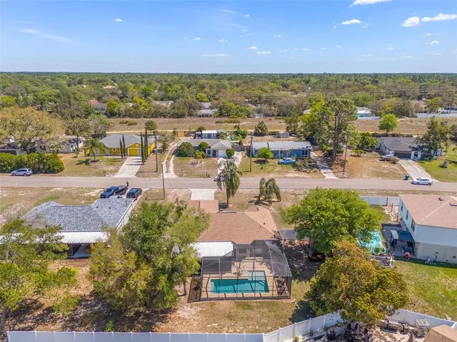 a view of a city with mountains in the background
