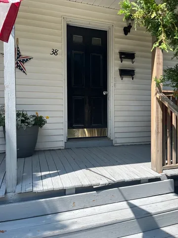 a view of a entryway door front of house