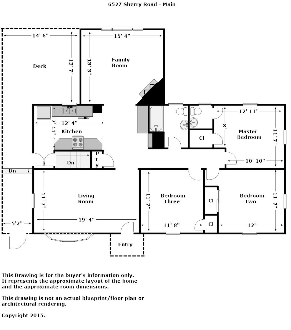 6527 Sherry Road Roanoke, VA 24019 - Photo 34 of 35 Main Level Floor Plan