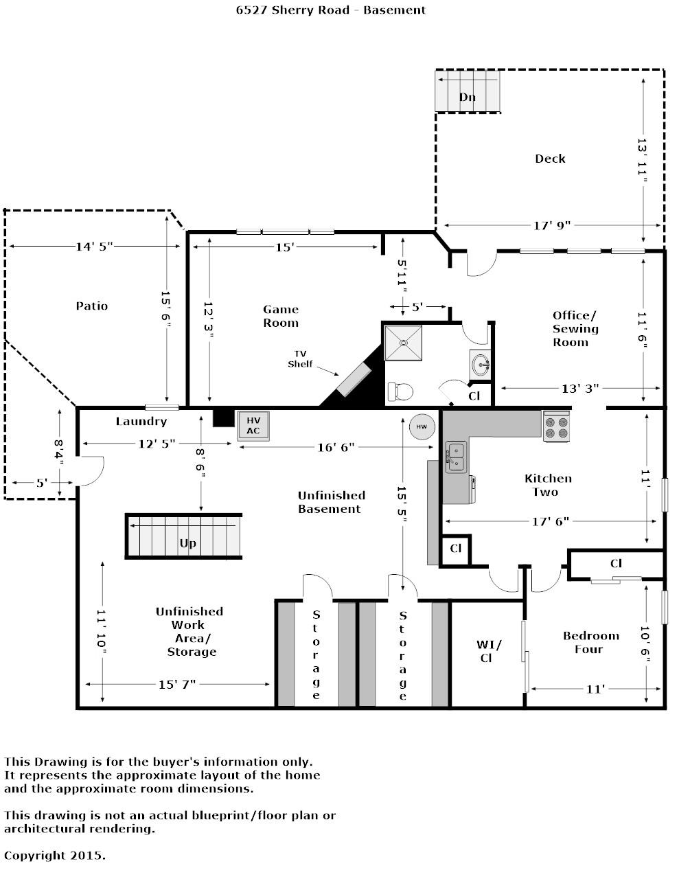 6527 Sherry Road Roanoke, VA 24019 - Photo 35 of 35 Basement Level Floor Plan