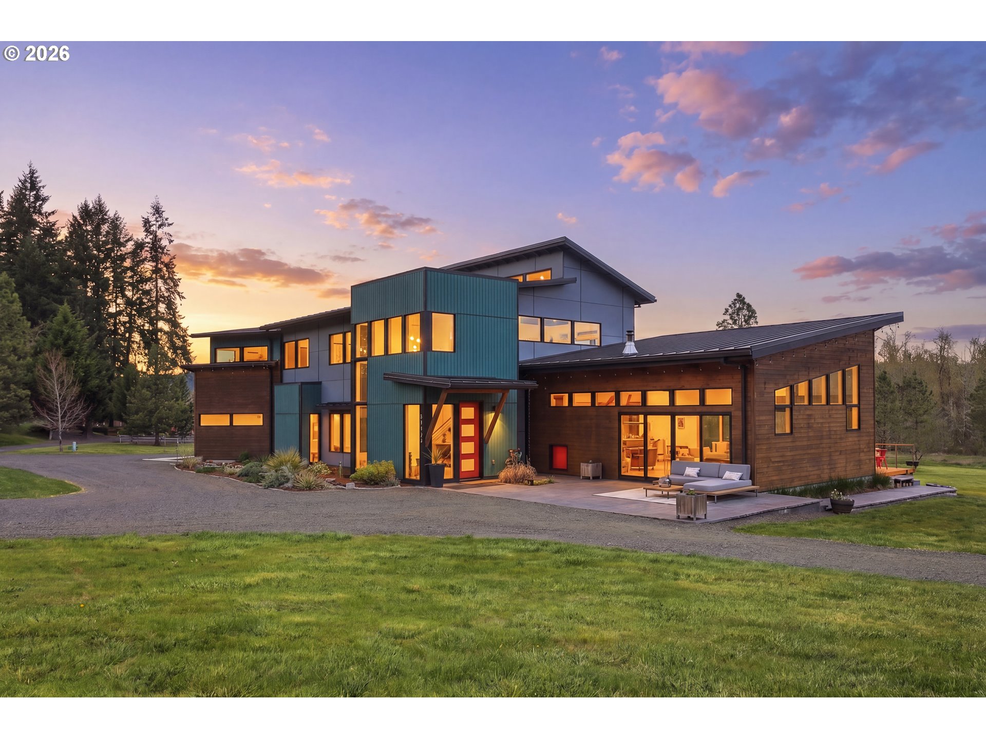 85535 Lancer Lane Eugene, OR 97405 - Photo 44 of 45 a backyard of a house with barbeque oven and outdoor seating