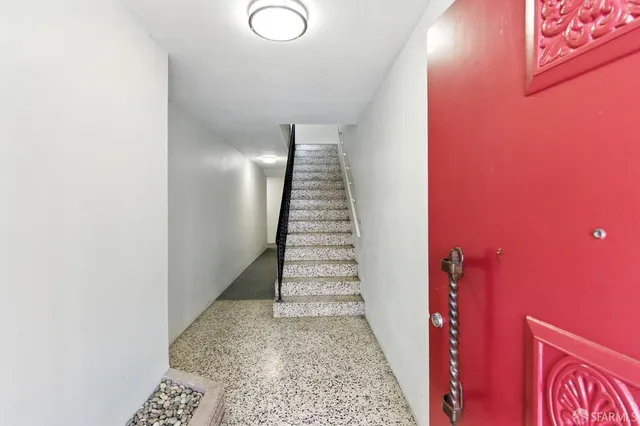 a view of a terrace with furniture