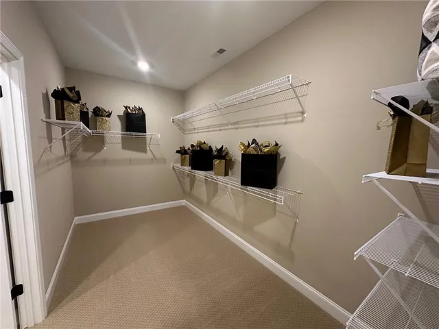 a view of a walk in closet
