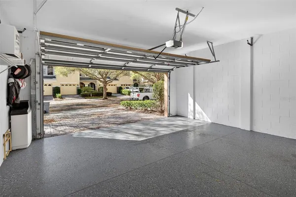 a view of a indoor garage