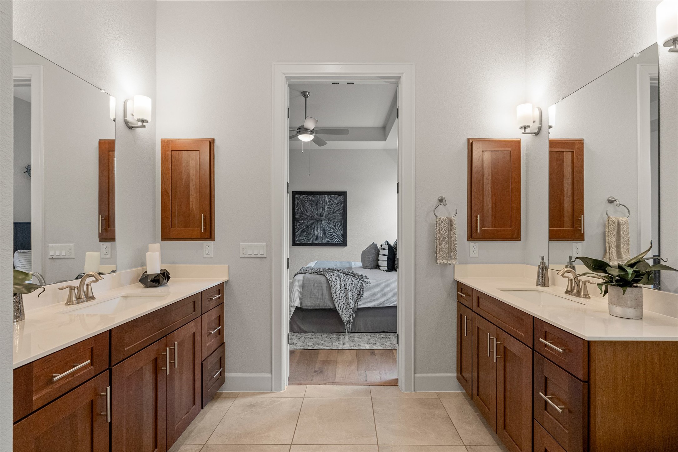 4313 Vaughan Street Austin, TX 78723 - Photo 23 of 39 The seamless open shower and spacious layout make this bathroom a quiet place to unwind and relax at the end of the day