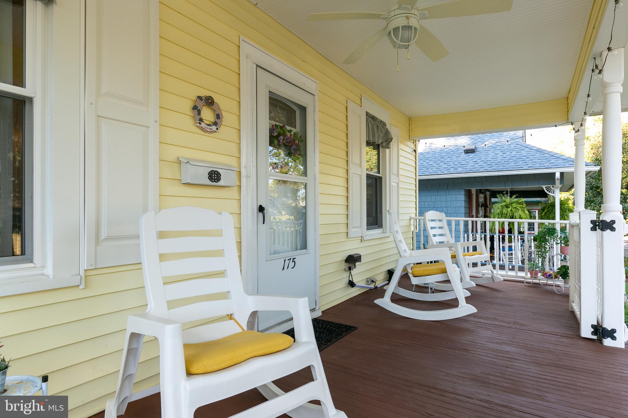 175 Cornell Road Audubon, NJ 08106 - Photo 3 of 43 Front porch, freshly painted deck & ceiling fan