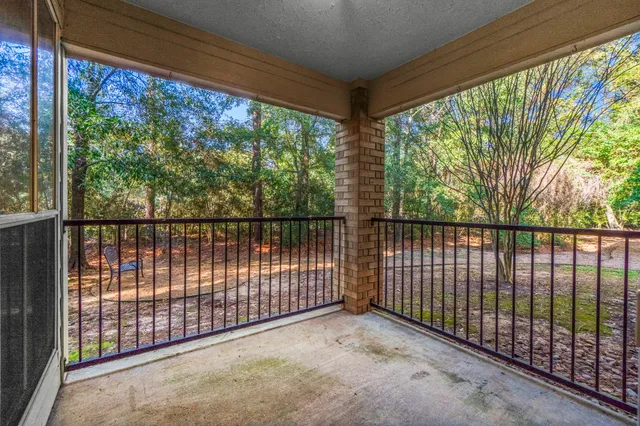 a view of a black gate