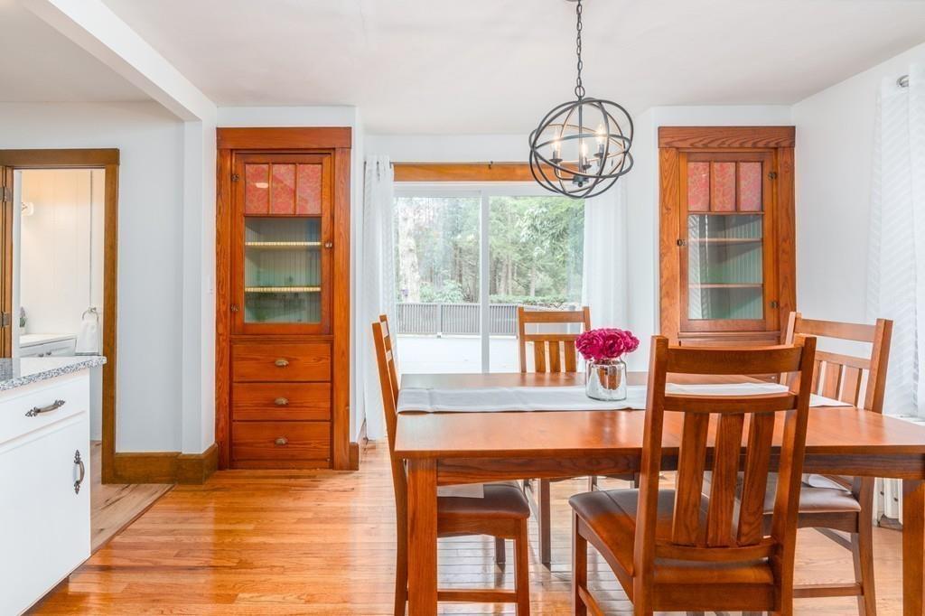 42 Ballardvale Road Andover, MA 01810 - Photo 12 of 34 a dining room with furniture a chandelier and wooden floor