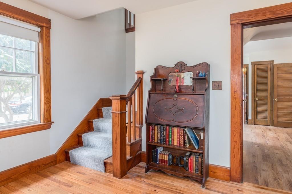 42 Ballardvale Road Andover, MA 01810 - Photo 18 of 34 a view of staircase with wooden floor and a potted plant
