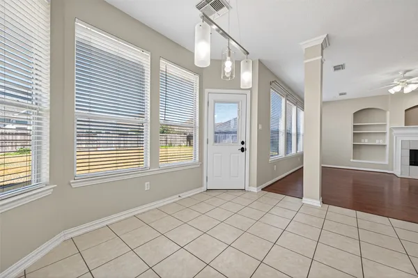 a view of an entryway with a window