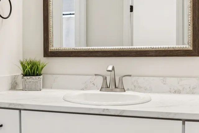 a close view of sink and tap