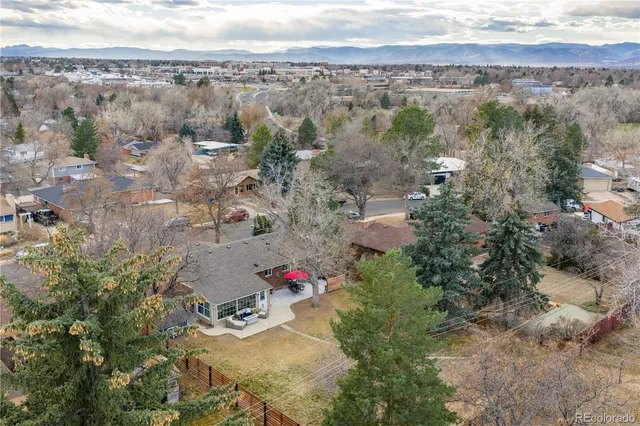 an aerial view of multiple house