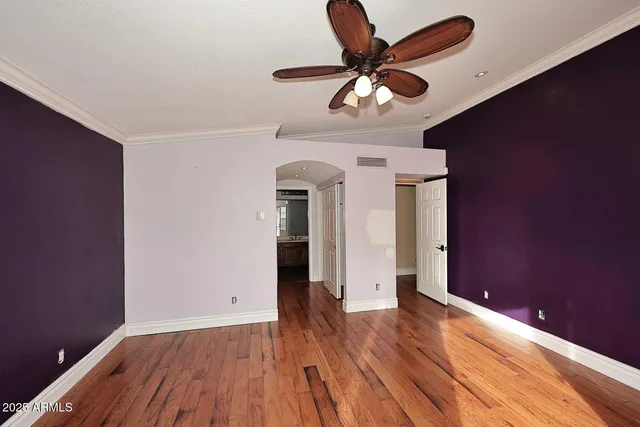 a view of a room with a small space