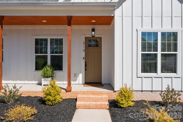a view of a entryway door front of house