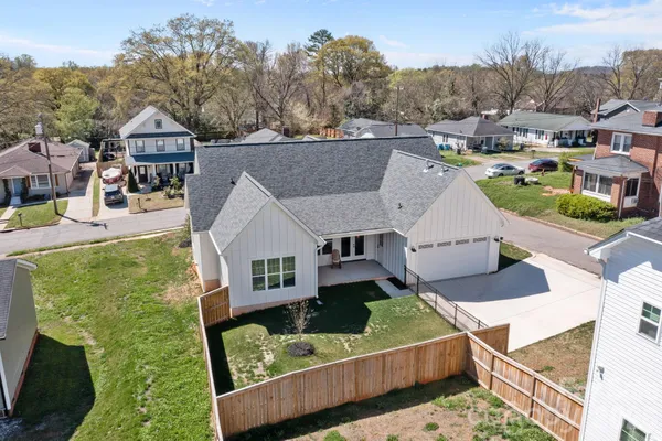 an aerial view of multiple house