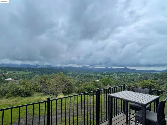 a view of a city from a balcony