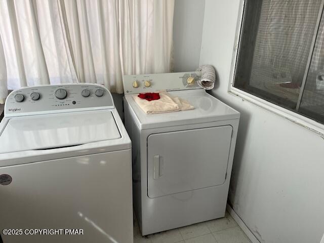 Undisclosed Address Dingmans Ferry, PA 18328 - Photo 16 of 22 a utility room with dryer and washer