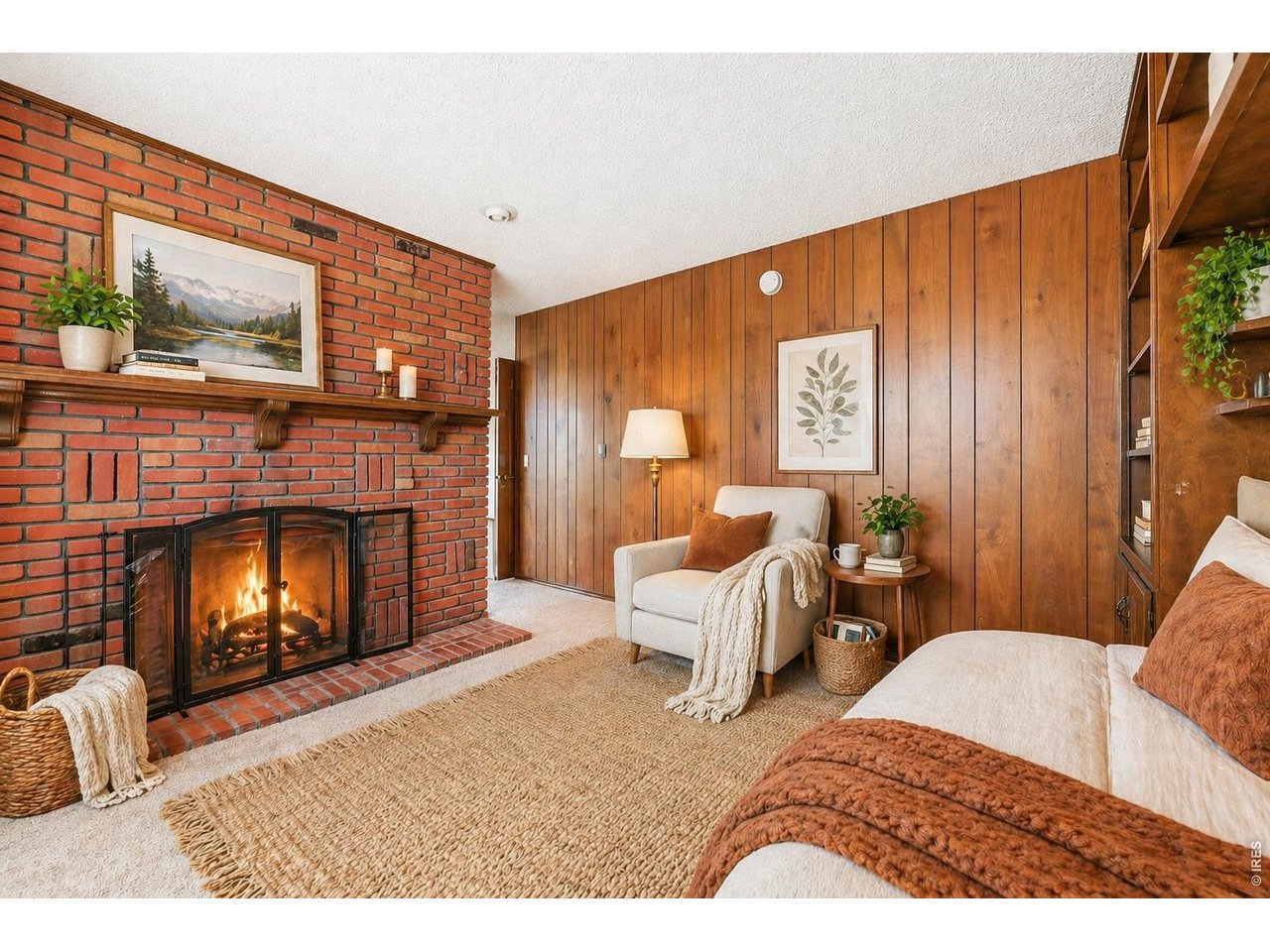 11098 Jasper Road Lafayette, CO 80026 - Photo 29 of 50 a living room with furniture a fireplace and a flat screen tv
